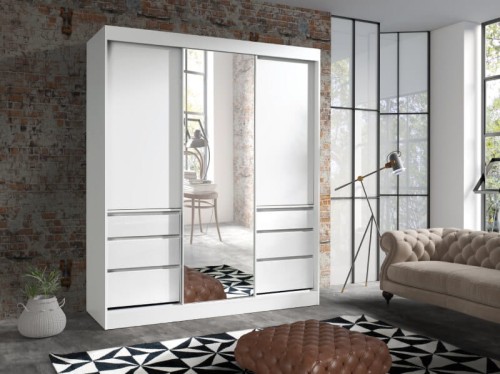 Szafa przesuwna 180 z szufladami JH