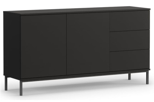 Matowa czarna komoda push-to-open GQ1