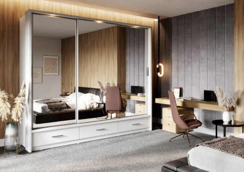 Szafa przesuwna 3 lustra 3 szuflady DA1