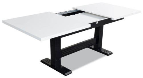 Rozkładany stół biało-czarny Z1