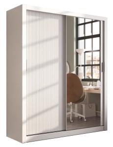 Szafa z ryflowanym frontem przesuwnym