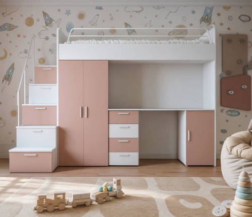 Łóżko piętrowe dla dziewczynki