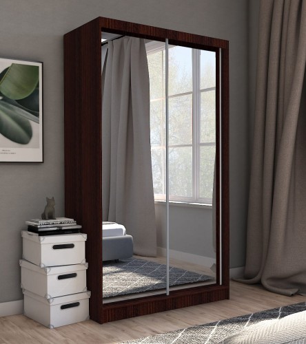 Szafa przesuwna 120 z lustrami wenge MD