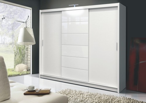 Szafa z drzwiami przesuwnymi biała SMU