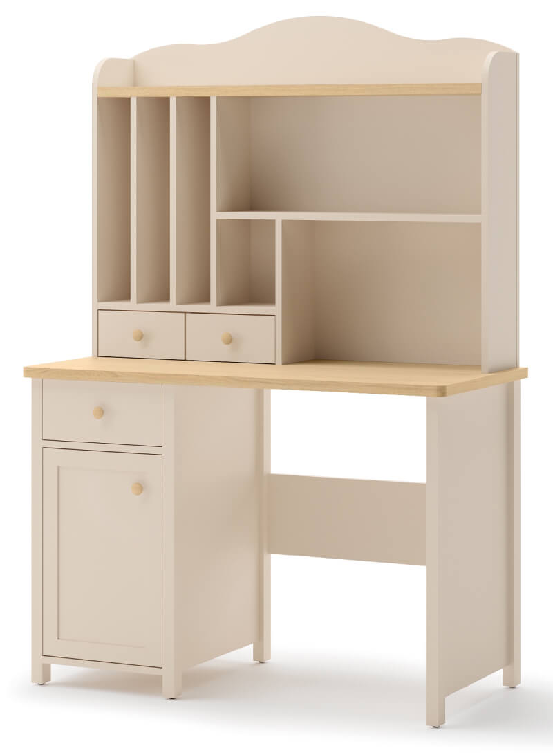 Biurko z górnym regałem